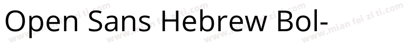 Open Sans Hebrew Bol字体转换